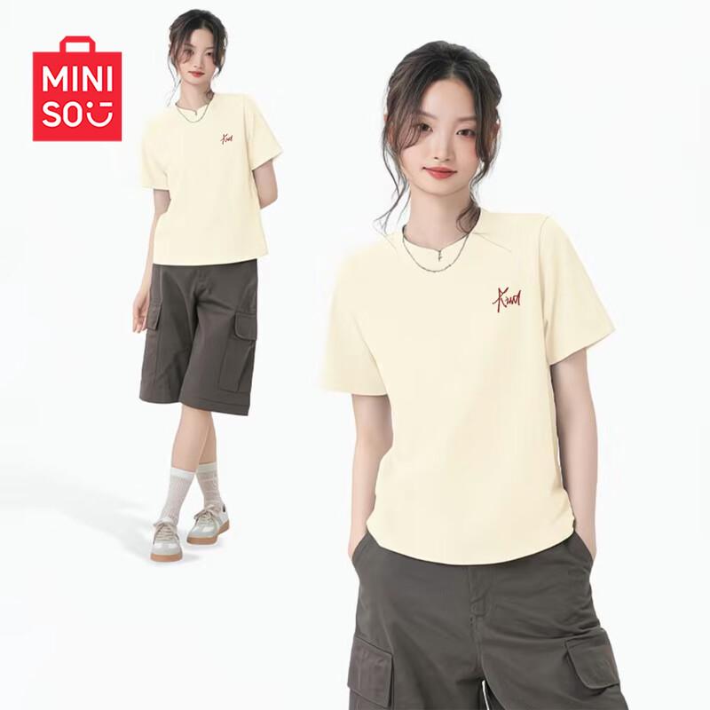 

Женская футболка MINISO с коротким рукавом, стандартного кроя 2XL