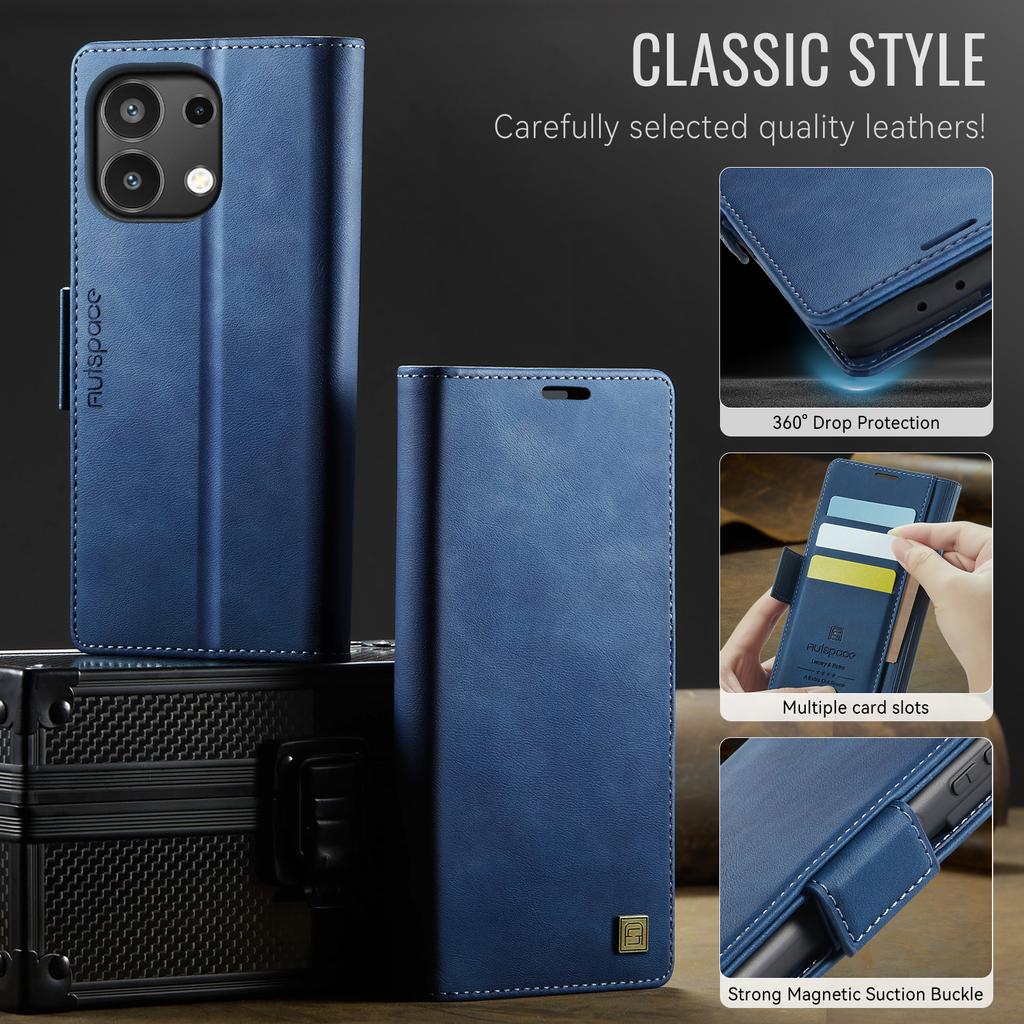 For Xiaomi Redmi Note 13 (5G)/ Redmi Note 13 4G Wallet Case with Card Slots & Kickstand, 360° Protection Leather Case
