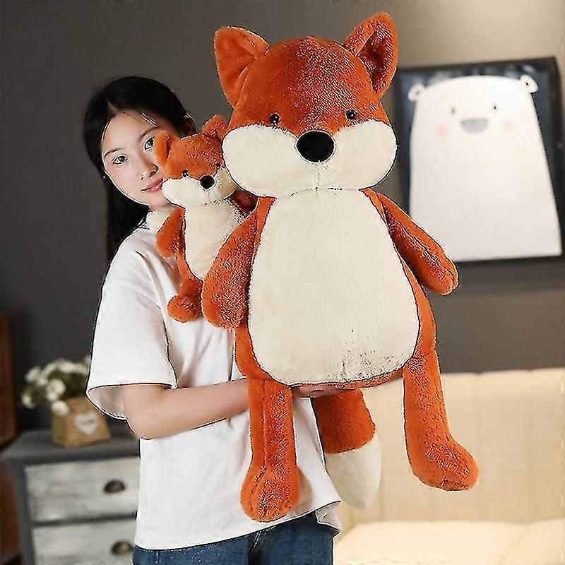 35-90cm Soft Fluffy Fox Plush Toy Cute Cartoon Animal Fox Stuffed Doll Girls Lover Valentine's Gift Kawaii Sofa Decor Pillows