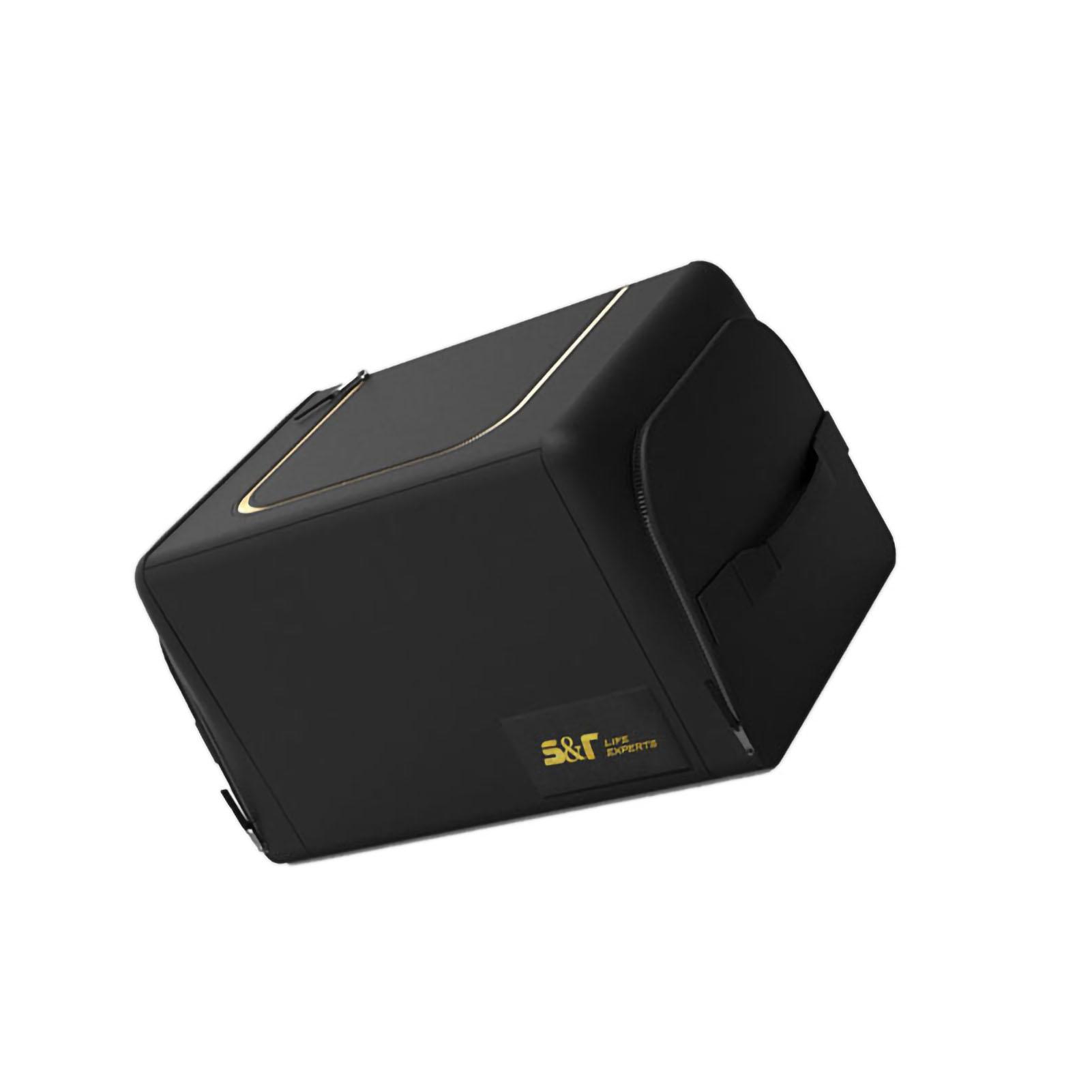 Car Trunk Organizer Large Capacity Oxford Fabric 3 Layers Collapsible Design Car Storage Organizer for Car Trunk Black