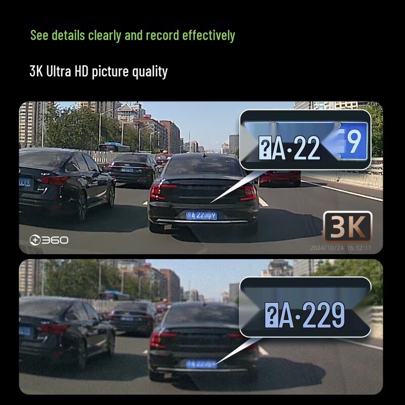360 G300 3K Ultra HD Kamera samochodowa (Wersja CN)