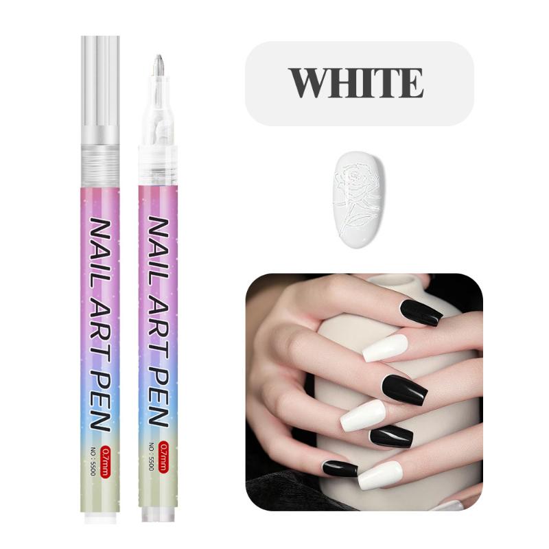 

1/12Pc DIY Colorful Nail Art Graffiti Pen Nail DIY Quick-drying Dot Flowers Liner Pen 3D Effect Nail Art Graffiti Pen Nail Tools