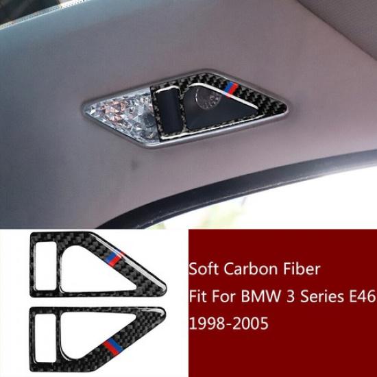 Carbon Fiber Interior Rear Reading Light Cover Fit for BMW 3Series E46 1998-2005