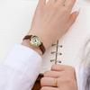 Vintage Roman Exquisite Small Wine Barrel Shape Student Watch Niche High Value Bamboo Pattern Leather Quartz Watch