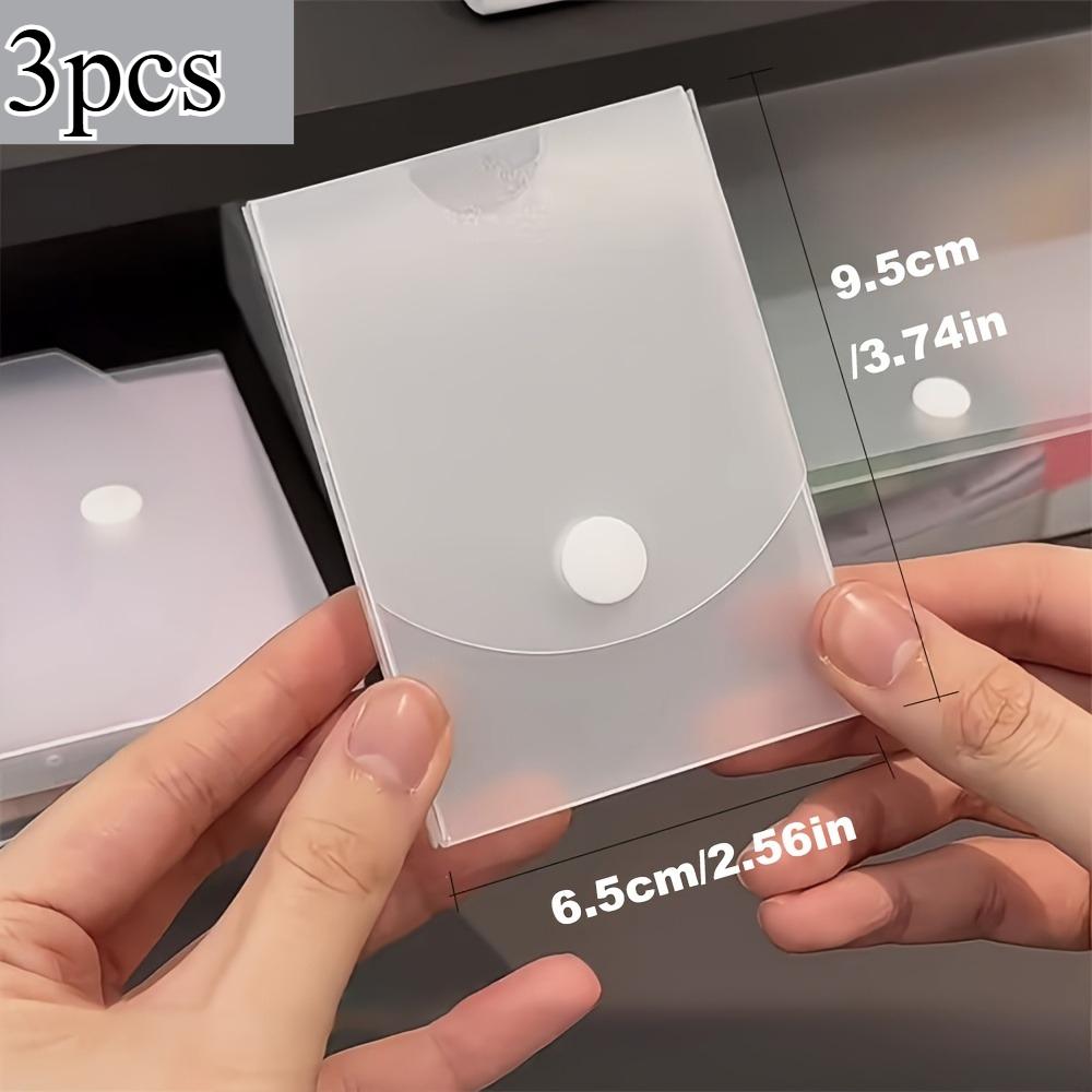 Матовый настольный ящик для хранения карточек и наклеек, прозрачная крышка со скругленными углами, функциональный офисный органайзер, хранение карточек