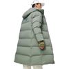 Li Ning Long Hooded Down Jacket With Large Logo Print On The Back Men Outerwear Gray-Green AYMT107-3