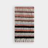 Circle Striped Wool Blended Loose Beard Scarf for Women Winter Color Blocked Woolen Small Scarf Korean Version