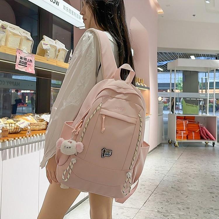 Schoolbag Korean version Japanese ins new schoolbag for junior and high school students simple and cute versatile large-capacity travel backpack