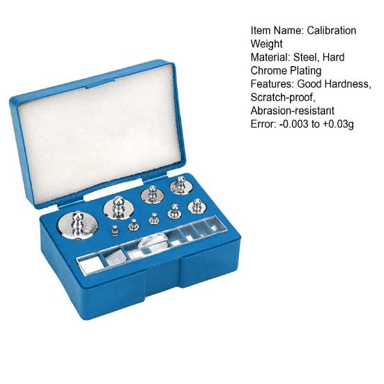 17Pcs/Set Calibration Weight Good Hardness High Accuracy Abrasion-resistant Anti-oxidant 10mg-100g Lab Balance Weight Scale Supply
