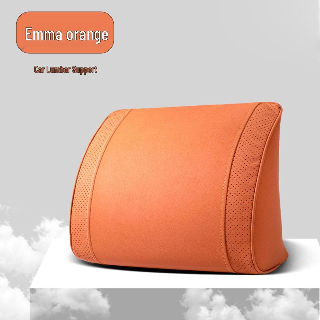 Luxury Leather Velvet Car Neck Pillow & Lumbar Support - Ideal for Drivers