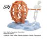 Generatore di Bolle per Acquario Scheletro Dinamico, Alimentato ad Aria Mobile Spettrale Decorazione Circolazione Ossigeno Ornamento per Acquario, Divertente Bolliciatore Decorativo