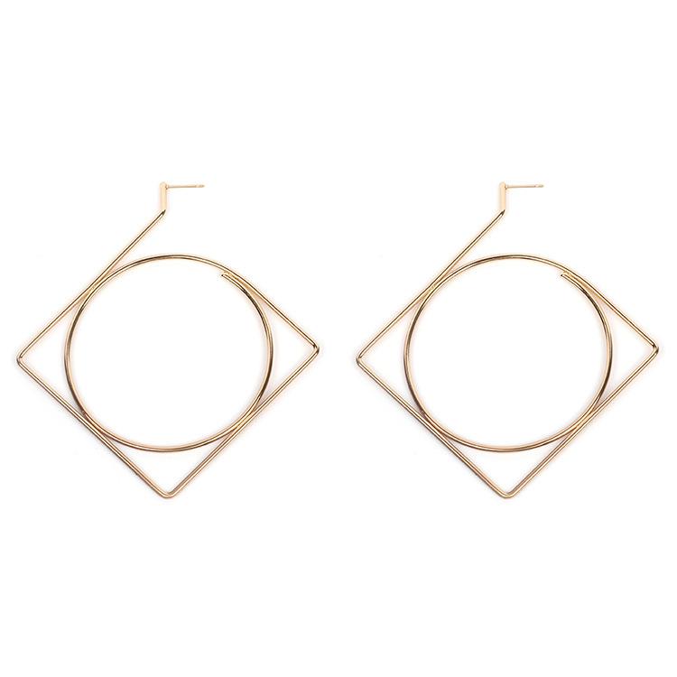 Korean ins trendy people temperament irregular square geometric earrings personalized simple fashion versatile earrings wholesale