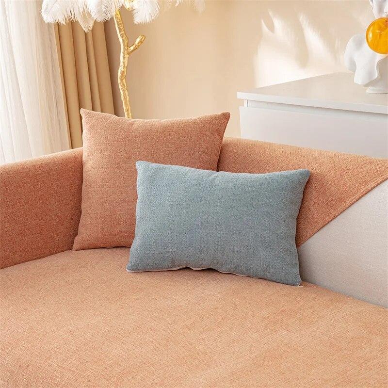 Non-slip Sofa Towel Universal Solid Color Couch Slipcovers Sofa Mat for Living Room 1PC Nordic Chenille Sofa Cover High Quality
