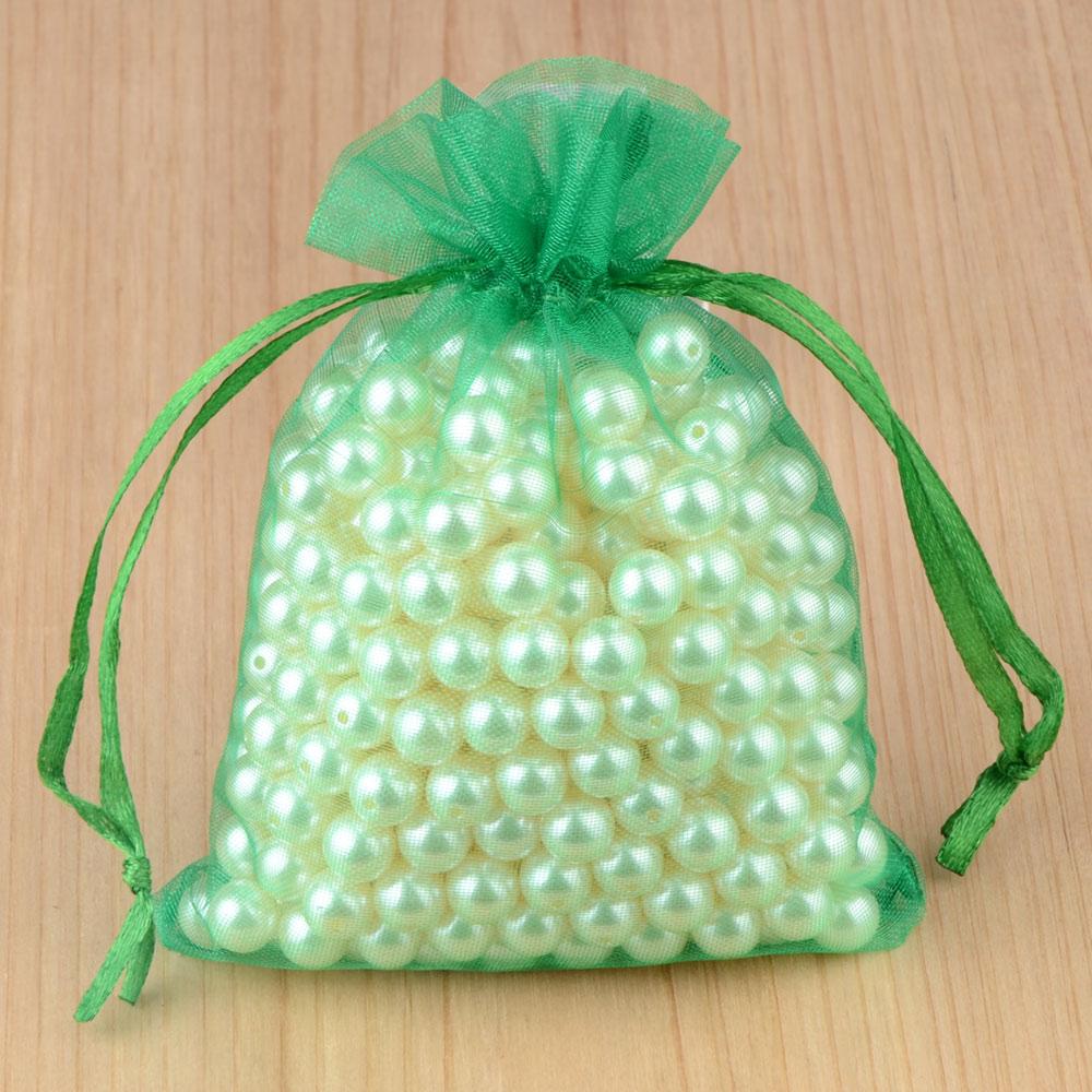 50pcs/lot 7x9cm Drawstring Organza Bags, Good Quality For Candy And Jewelry Packaging