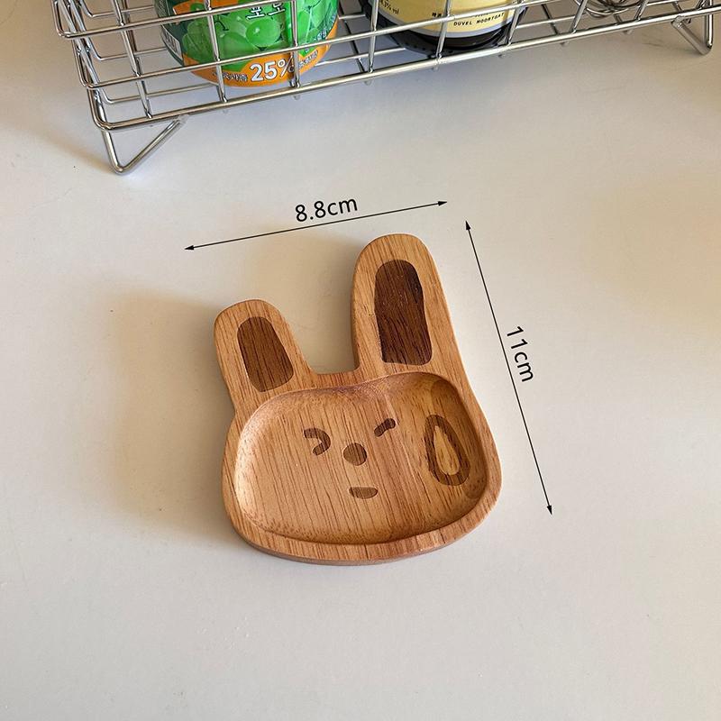 

Деревянная тарелка Милая мультяшная фруктовая тарелка из цельного дерева Блюдце Чайная тарелка Десертная тарелка Посуда для дома и детей