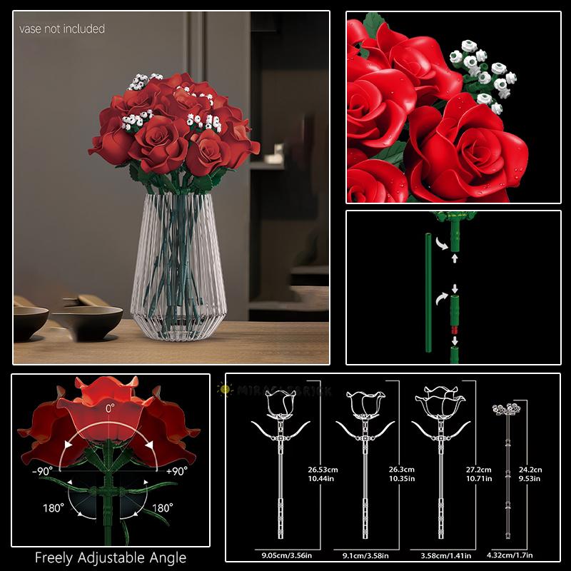 High-Quality Eternal High-Quality Red High-Quality Rose High-Quality Building High-Quality Blocks, High-Quality Romantic High-Quality Gift