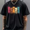 Colorful Mountains Print Tshirts Summer Unisex Casual Fashion Streetwear Harajuku Tops Crew Neck Short Sleeve Cotton Tshirts