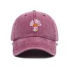 Simple retro sunshade baseball cap unisex versatile washed old cartoon printed soft top baseball cap