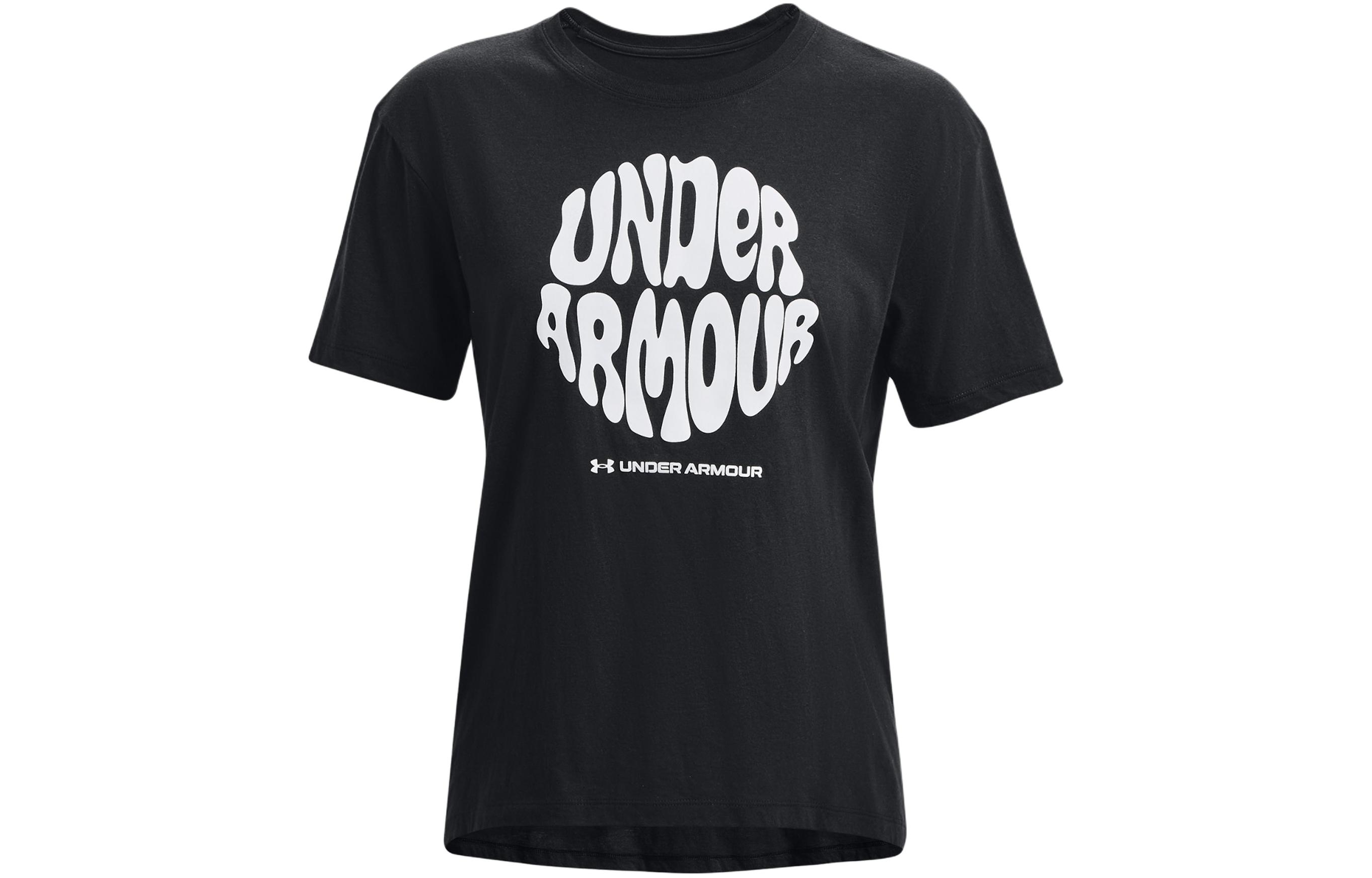 Under Armour Drop Shoulder Sleeve T Shirt Women s Black 1374168-001 XS