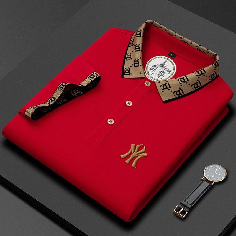 TrendHub Men's Short-sleeved T-shirt Polo Shirt New High-end Business T-shirt