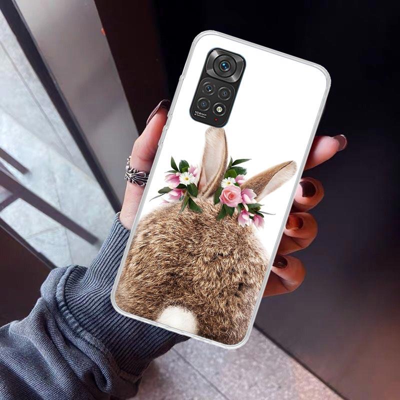 Cute Bunny Baby Rabbits Phone Case for Xiaomi Redmi Note 15 14 14S 13 12 12S 11 Pro Plus 11E 11T 11S 10S 5G Soft Cover Fundas Re