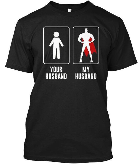Your Husband Vs My Superhero Wif T-Shirt Made In the USA Size S To 5XL S разноцветный