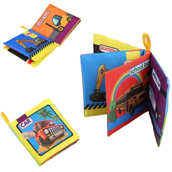 Säuglingsbaby-Intelligenzentwicklung frühes Erkennen-Stoffbuch-pädagogisches Spielzeug