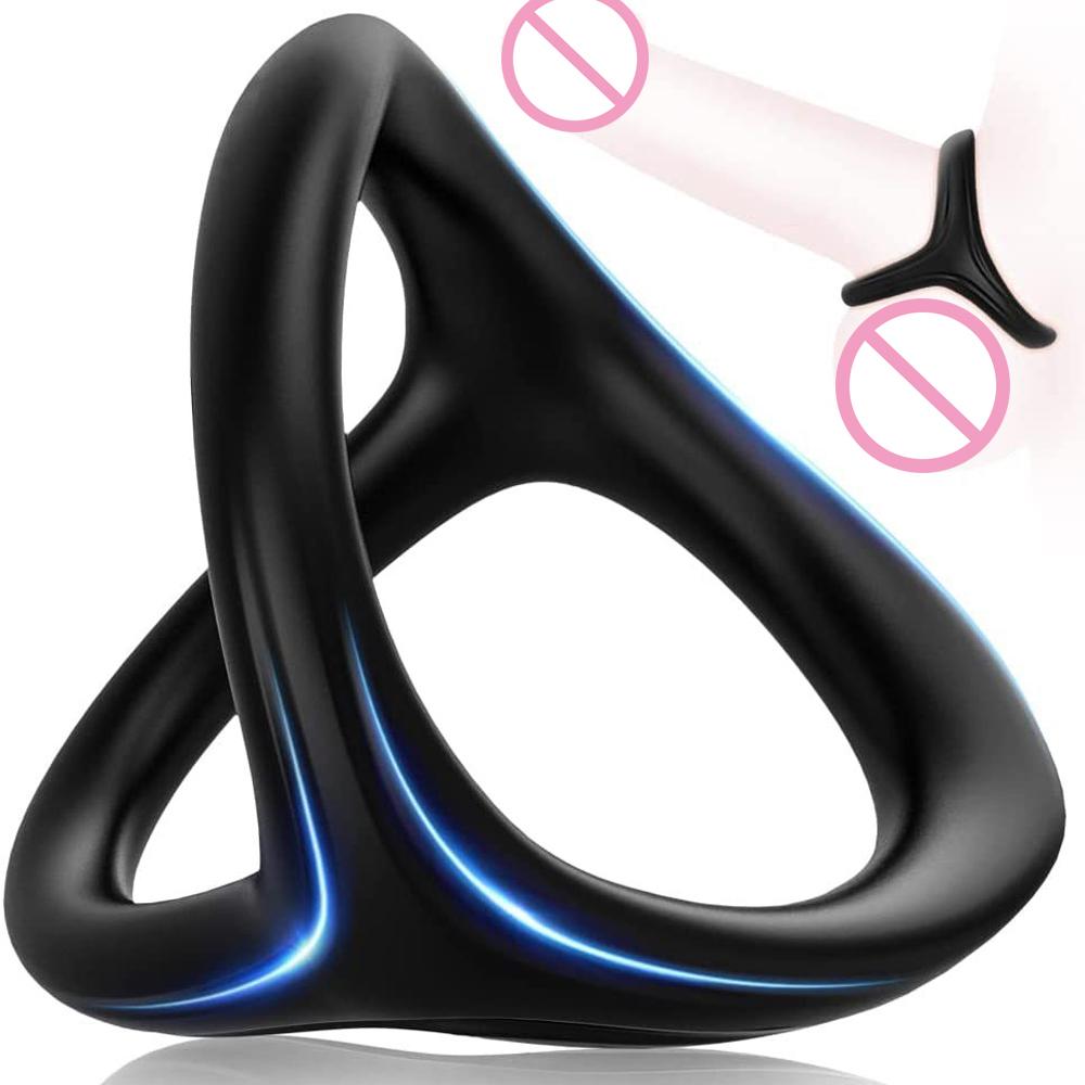 Penis Ring Silicone Semen Lock Ring Delay Ejaculation High Elasticity Time Lasting Cock Ring Sex Toys For Men Couples Adult 18+