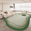 Modern Abstract Irregular Shape Area Rug Living Room Bedroom Non-Slip Washable Floor Mat Minimalist Cream Style