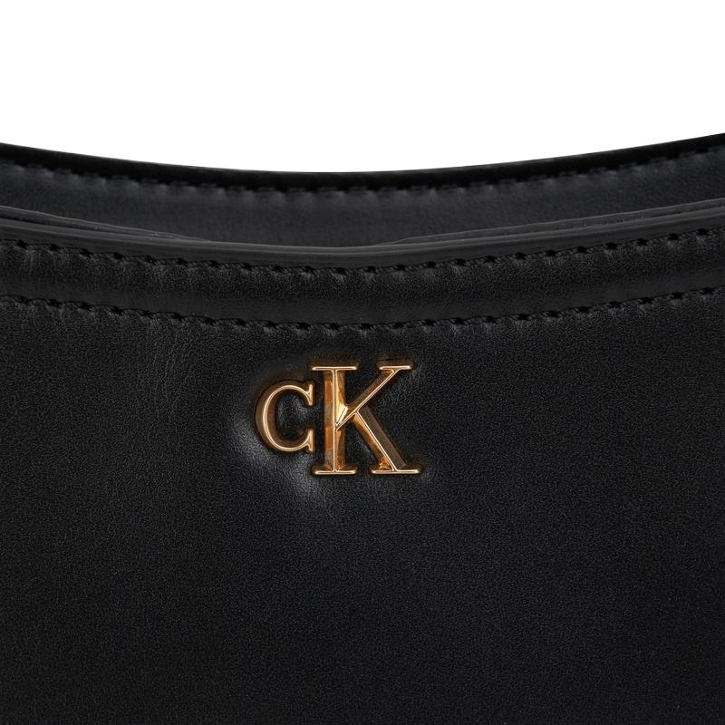 Calvin Klein Small Commuter Metal Letter Shoulder Bag Women bags Space-Black 4F3170G-YIH