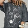 Dark Otter Lightning T-Shirt, 90s Retro Animal Graphic Tee, Dark Gothic Animal Shirt, Gift Otter Lover, Silly Animal Shirt, Otters Full Moon