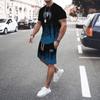 2026 Summer Men's Suit Hot Sale Large Size Casual Fashion Sportswear 3D Digital Printing Men's Short