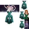 Wednesday Agnes Demille Green Cosplay Dress With Polyester Fabric For Teen And Adult Costumes