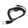 Mini XLR 5 Pin Plug to GA Dual Plugs Headset Adapter Cable for David Clark Avcomm ASA for Dual GA PJ055 PJ068 Jack
