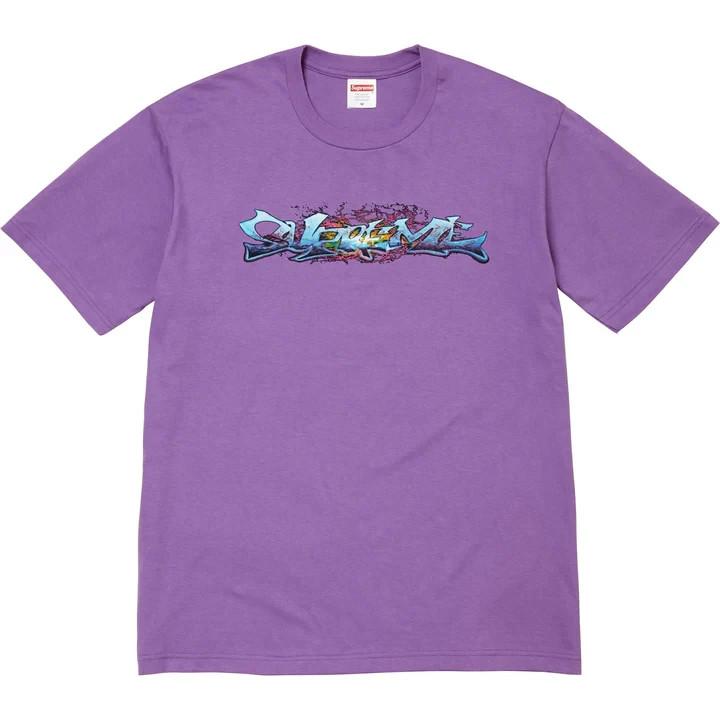 Supreme Tag Tee Purple M