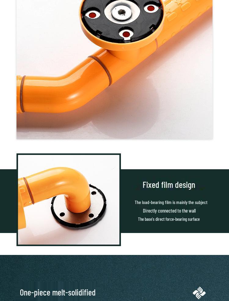 L-Shaped 135° Non-Slip Safety Handrail for Bathrooms and Corridors