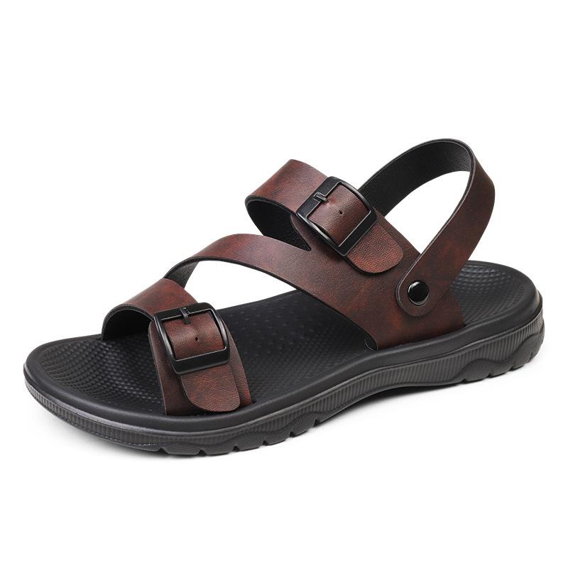 Sandalen Herren neue Sommer Deodorant Strandschuhe Herren Casual Fahren Weichsohle Rutschfest Kühl Pantoletten Atmungsaktiv Große Größe 47