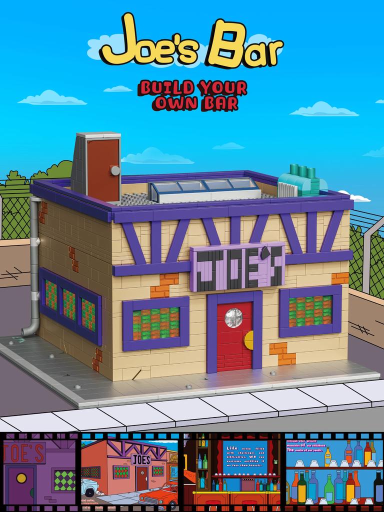 1748PCS Old Joe Bar Bausteine Retro Bar Tanzfläche MOC Modell Steine Desktop Dekoration Dit Spielzeug Für Kinder Weihnachtsgeschenke