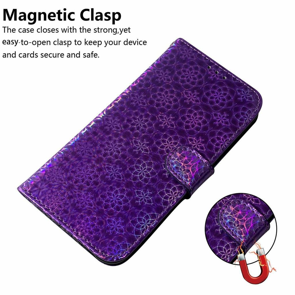 For iPhone 17 Stand Case Dazzling Flower Leather Phone Cover