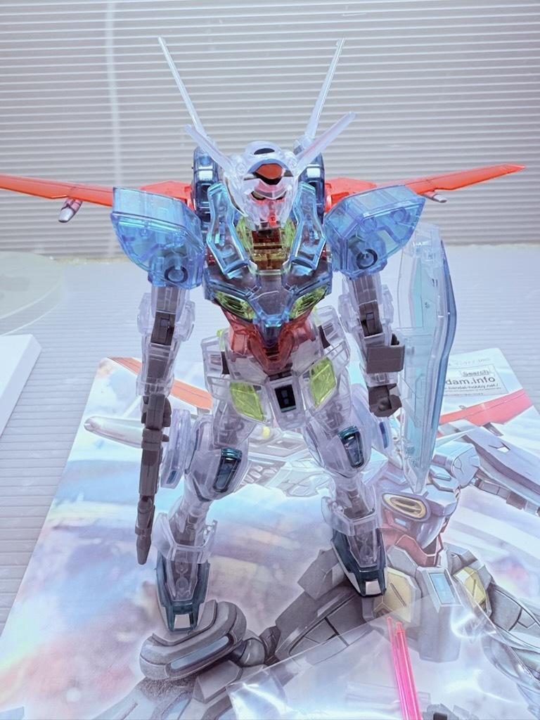 [USED]Gunpla EXPO Limited HG G No Reconguista 1/144 Gundam G-Self Color Clear Ver. Completed Model with Original LED Light-Up Base
