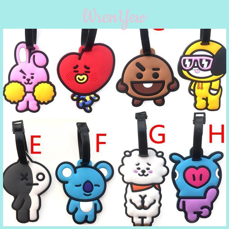 Boys Bangtan Kpop Bts Bt21 Tata Chimmy Cooky Rj Koya Mang Shooky Luggage Tag