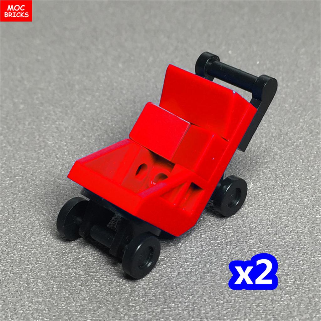 Non-Toxic Moc Bricks Baby Stroller Series Nursing Bottle Baby Figure Assembled Building Blocks Educational Toy For Children Gift