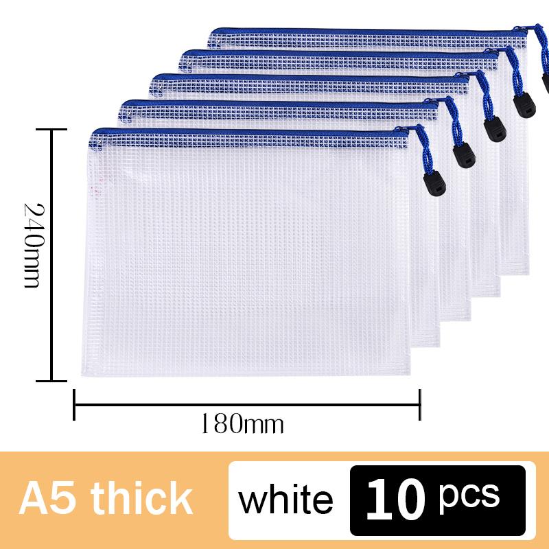 

10 шт. сетчатый мешок на молнии сумка для документов водонепроницаемая папка-файл на молнии A4 A5 A6 школьные канцелярские принадлежности пенал сумки для хранения