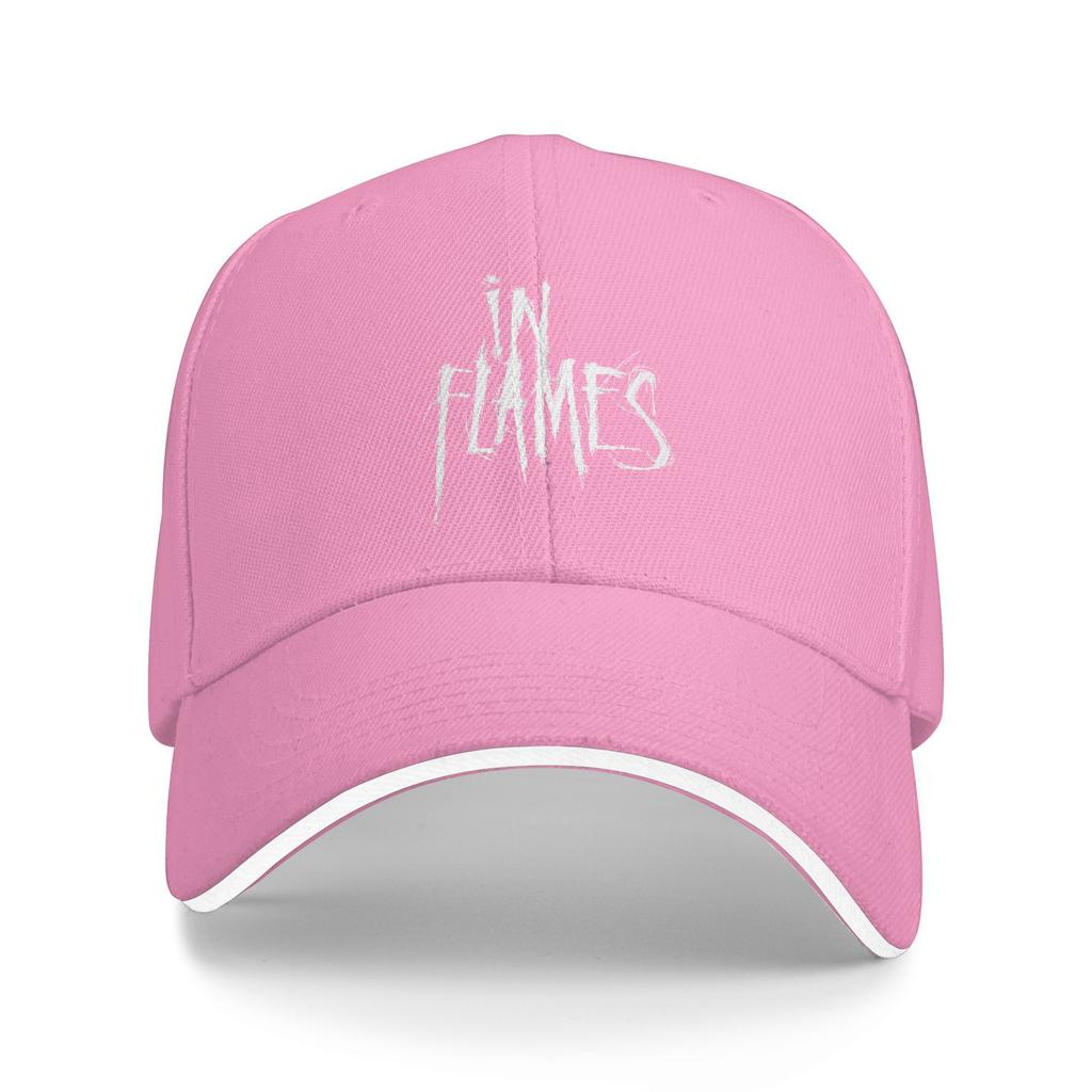 In Flames Rock Metal Band  Outfits Unisex Baseball Caps  Dad Hat Casual Outdoor Headwear Adjustable Fit Snapback Hat