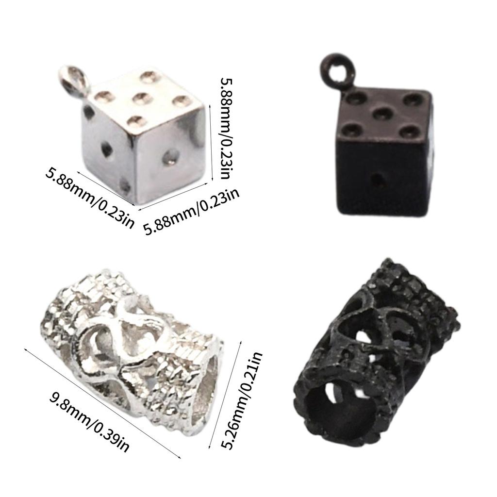 Sturdy Alloy Dices Charm Pendant Vintage Dragon Designs Fashion Jewelry Accessory for Necklace Bracelet Craft Supploes