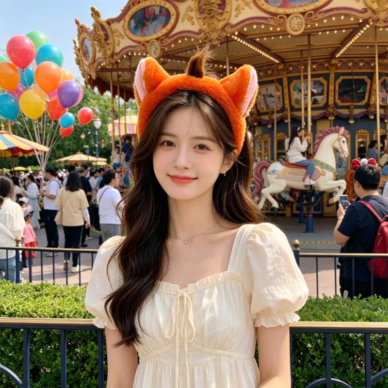 Lovely Plush Donkey Horse Ear Hairband Elastic Headpiece For Cosplay Party and Daily Wear Pet Matching Outfit Enhancer