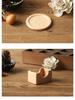 Round Black Walnut and Beech Wood Coasters, 6-Piece Set – Heat-Resistant Placemats for Coffee and Tea Cups