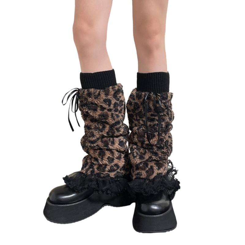 Womens Furry Party Costume Warm Faux Furs Fuzzy Long Boot Shoes Cuffs Cover Leg Warmers/Boot Sleeves/Boot Covers
