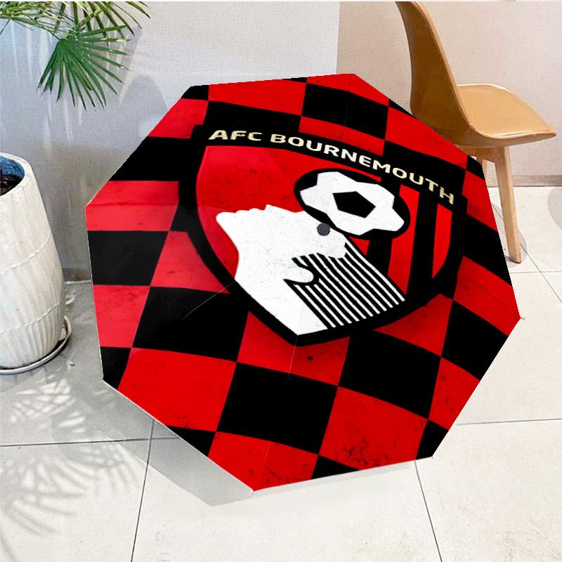 Automatyczny parasol z nadrukiem herbu AFC, 8-żebrowy, do podróży, na kemping, parasol codzienny, niezbędny prezent dla rodziny i przyjaciół