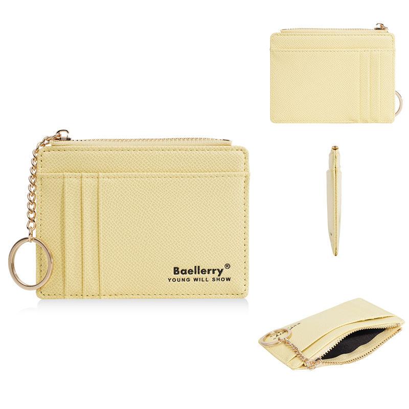 Baellerry Men Women Fashion ID Card Holder Driver License Bank Card Holder Mini Card Slot Purse